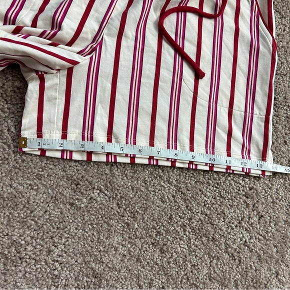 Soma Smart Striped Champagne Red Pink White Embraceable Drawstring Shorts NWT M - Picture 11 of 11